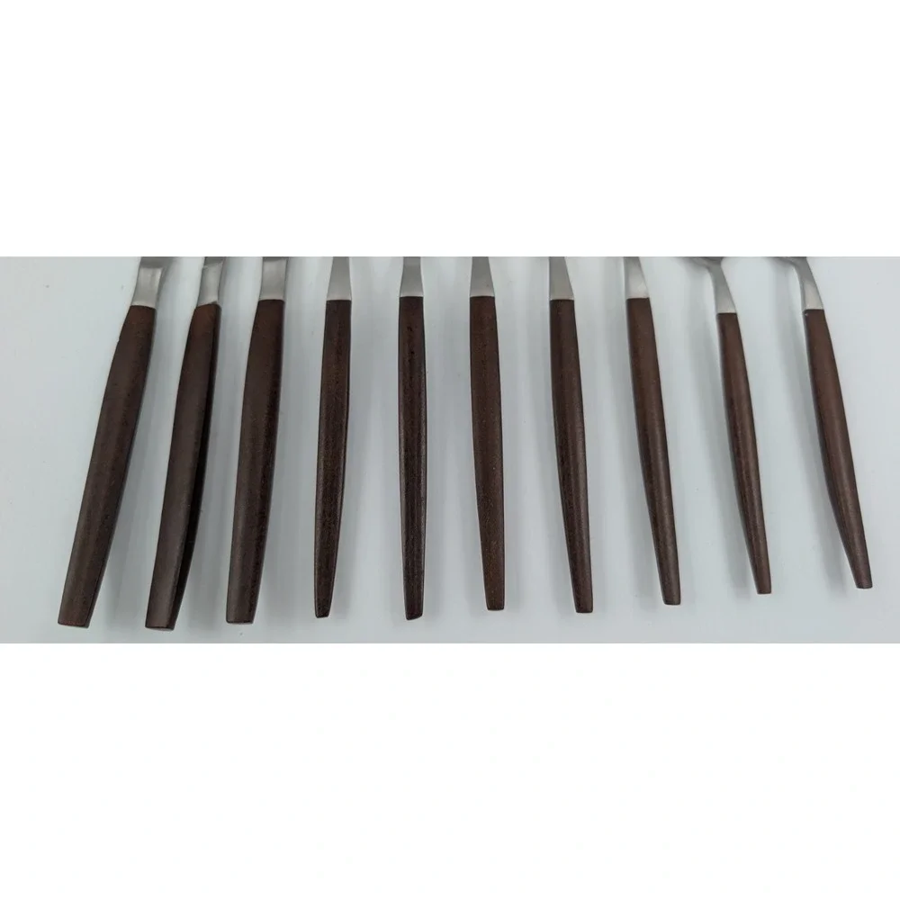 Epic Forged Stainless Brown Flatware MCM 10 Pieces Spoons Forks Knives
